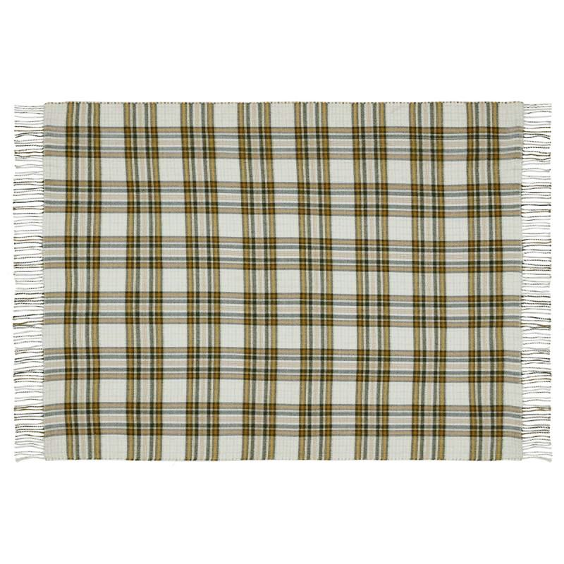 Плед в оливкову клітинку тартан PADBURY CHECK (Oliva)